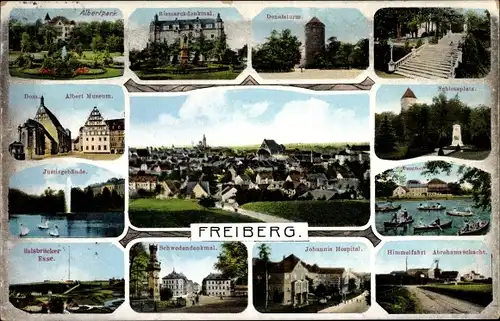 Ak Freiberg in Sachsen, Dom, Schlossplatz, Johannis Hospital