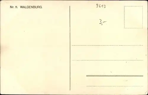 Ak Waldenburg in Sachsen, Teilansicht