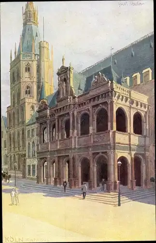 Künstler Ak Tischer, Gustav, Köln am Rhein, Rathaus, Nr. 6