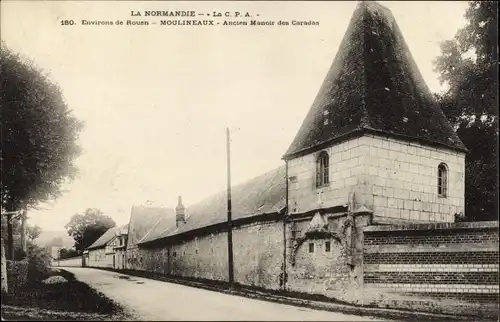 Ak Moulineaux Seine Maritime, Ancien Manoir des Carades