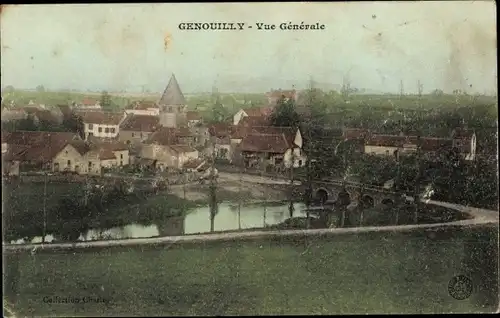 Ak Genouilly Saône et Loire, Vue générale
