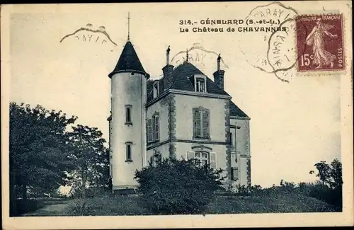 Ak Génelard Saône et Loire, Chateau de Chavannes