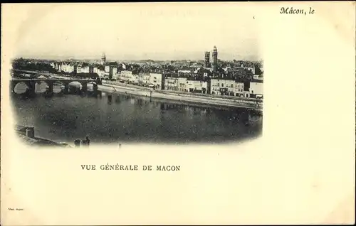 Ak Mâcon Saône-et-Loire, Vue générale