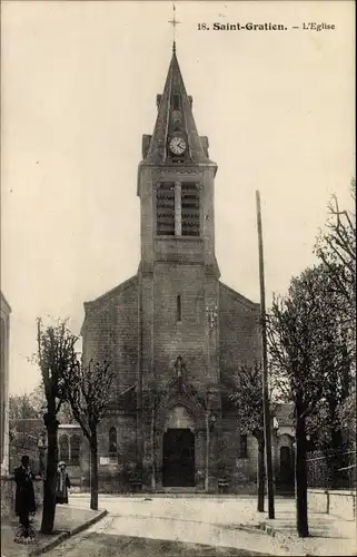 Ak Saint Gratien Val d’Oise, L'eglise