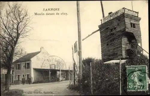 Ak Sannois Val d’Oise, Moulin datant de 1625