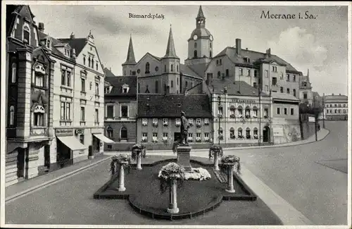 Ak Meerane in Sachsen, Bismarckplatz