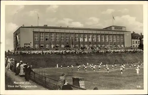 Ak Meerane in Sachsen, Haus der Turngemeinde, Turner