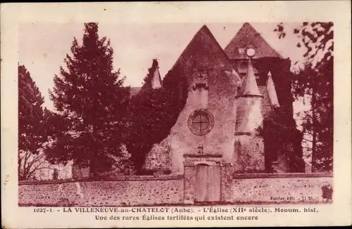 Ak La Villeneuve au Chatelot Aube, L'Eglise