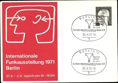 Ak Berlin Charlottenburg, Internationale Funkausstellung IFA 1971, Dt. Industrieausstellung 1972