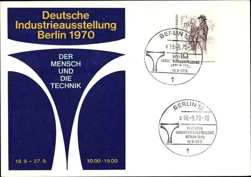 Ak Berlin Charlottenburg, Deutsche Industrieausstellung 1970, Mensch und Technik