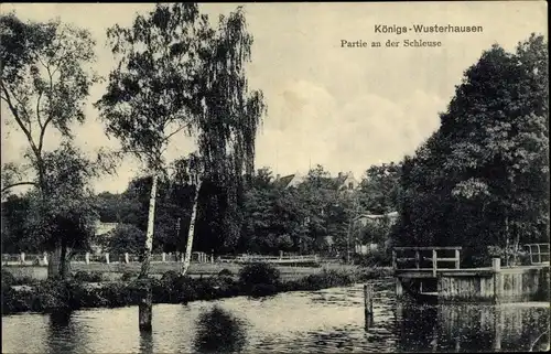 Ak Königs Wusterhausen in Brandenburg, Schleuse