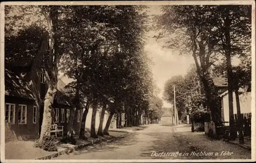 Ak Nieblum auf der Insel Föhr Nordfriesland, Dorfstraße