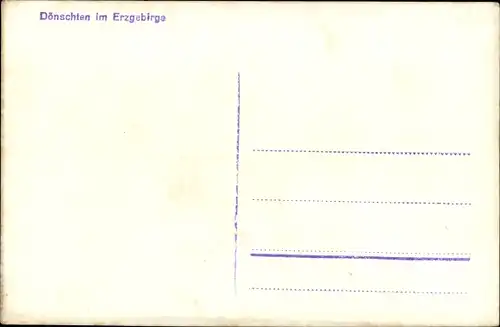 Ak Dönschten Dippoldiswalde Osterzgebirge, Wasserbecken, Wohnhäuser