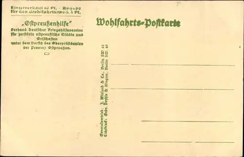 Ak Ostpreußen, Abschied von den Quartierswirten, Ostpreußenhilfe, Schütze, I. WK