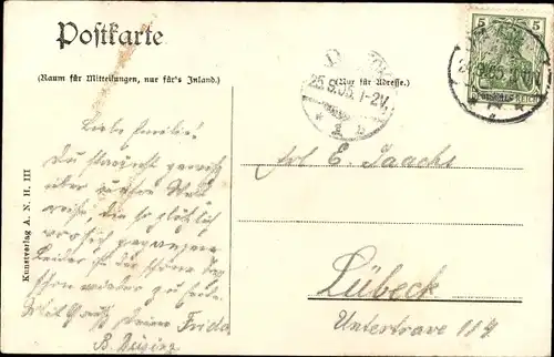 Ak Hamburg Mitte Altstadt, Fleet beim Grimm