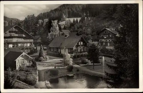 Ak Międzygórze Wölfelsgrund Schlesien, Hotel Pension Gute Laune