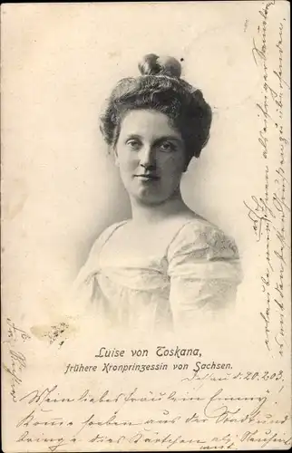 Ak Luise von Toskana, frühere Kronprinzessin von Sachsen