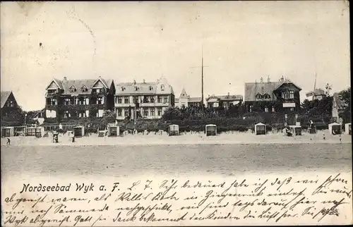 Ak Wyk auf Föhr in Nordfriesland, Villen am Strand