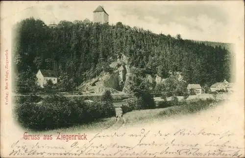 Ak Ziegenrück am Schiefergebirge Thüringen, Teilansicht