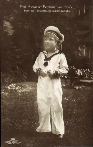 Ak Prinz Alexander Ferdinand von Preußen, Sohn von August Wilhelm