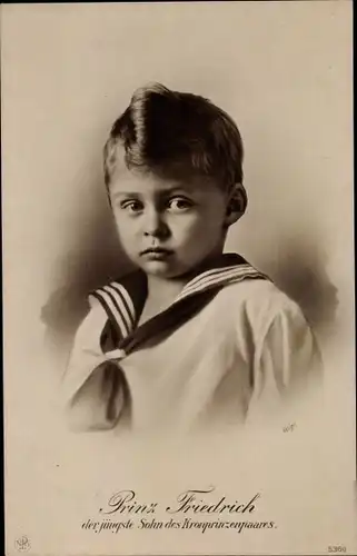 Ak Prinz Friedrich von Preußen, jüngster Sohn des Kronprinzenpaares