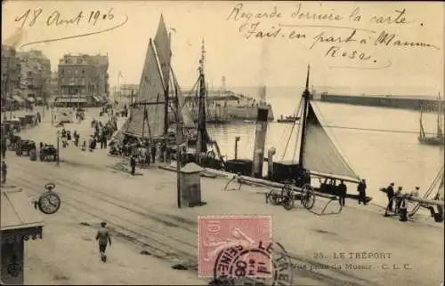 Ak Le Treport Seine Maritime, Vue prise du Musoir