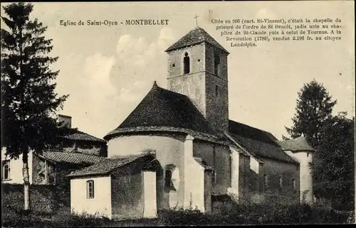 Ak Montbellet Saône et Loire, Eglise de Saint Oyen
