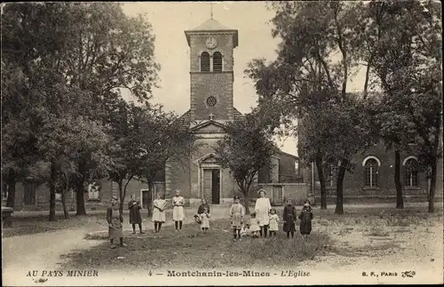 Ak Montchanin les Mines Saône-et-Loire, Kirche, Kinder