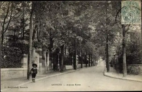 Ak Sannois Val d’Oise, Avenue Rozée