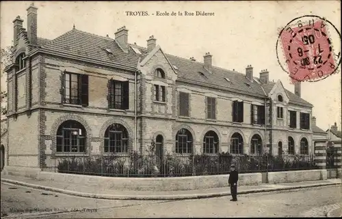 Ak Troyes Aube, Ecole de la Rue Diderot