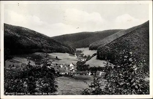 Ak Lonau Herzberg am Harz, Blick ins Kirchtal