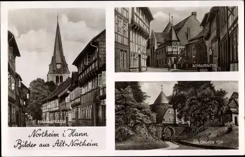 Ak Northeim in Niedersachsen, Hagenstraße, Schaupenstiel, am oberen Tor