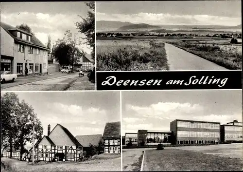 Ak Deensen in Niedersachsen, Gasthof, Straßenpartie, Ort, Schule