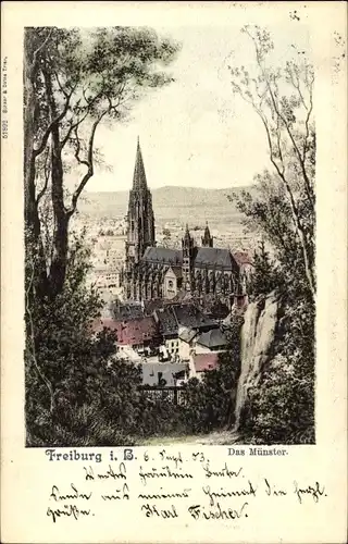 Ak Freiburg im Breisgau, Das Münster