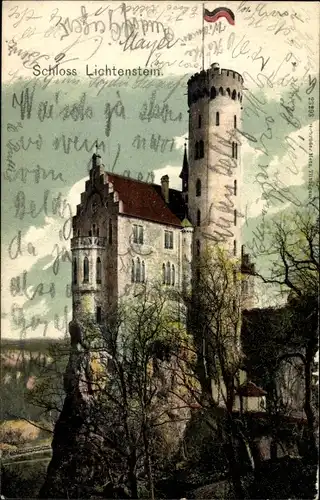 Ak Honau Lichtenstein in Württemberg, Schloss Lichtenstein