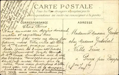 Ak Mesnil Val Seine Maritime, Jardin public