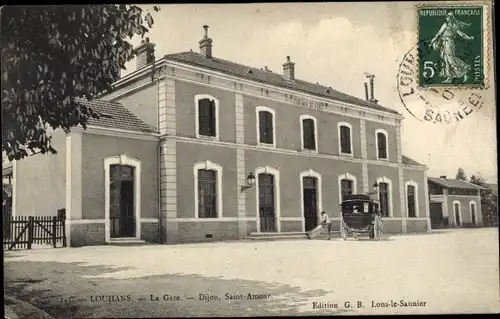 Ak Louhans Saône-et-Loire, La Gare, Bahnhof