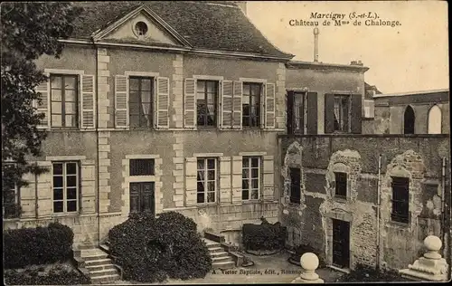 Ak Marcigny Saône et Loire, Chateau de Mme de Chalonge