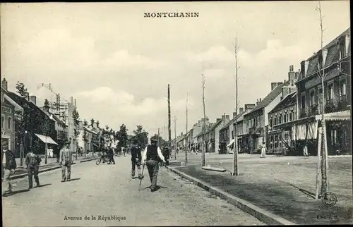 Ak Montchanin les Mines Saône-et-Loire, Avenue de la Republique