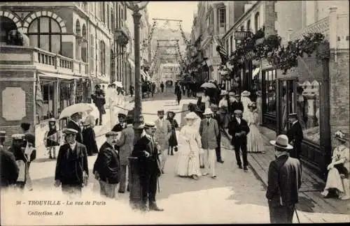 Ak Trouville Calvados, La rue de Paris