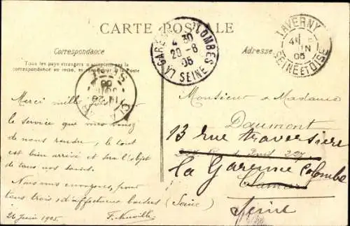 Ak Taverny Val d'Oise, Place de Vaucelles