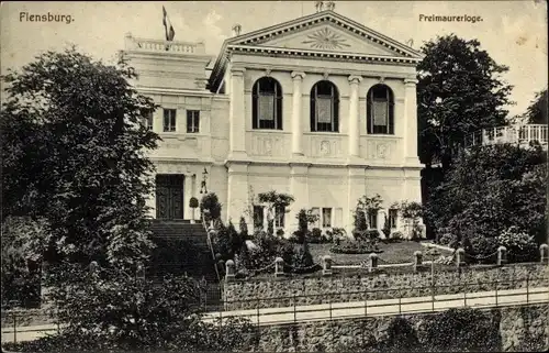 Ak Flensburg in Schleswig Holstein, Freimaurerloge