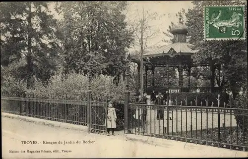 Ak Troyes Aube, Kiosque du Jardin du Rocher