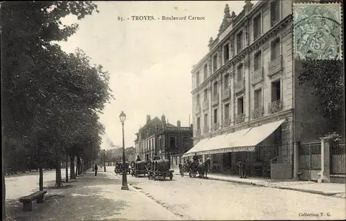 Ak Troyes Aube, Boulevard Carnot