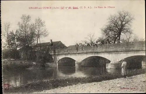 Ak Celles sur Ource Aube, Le Pont de l'Ource