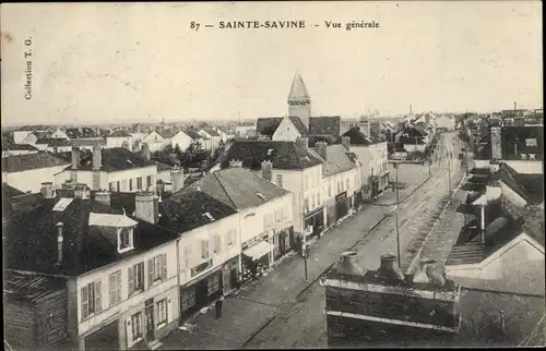 Ak Sainte Savine Aube, Vue generale