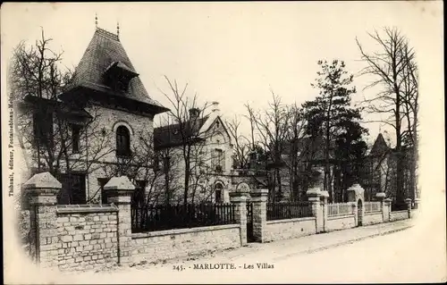 Ak Marlotte Seine et Marne, Les Villas