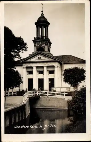 Ak Sint Jacobiparochie Sint Jabik Friesland Niederlande, Kirche, Frontal