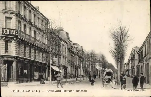 Ak Cholet Maine et Loire, Boulevard Gustave Richard