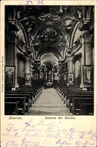 Ak Beuron in Baden Württemberg, Inneres der Kirche